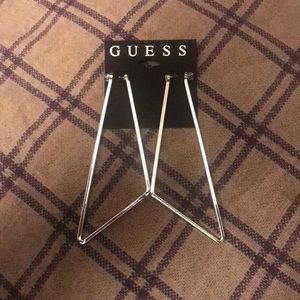 Silver Geometric Earrings by Guess